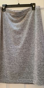 Knit midi pencil skirt